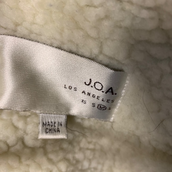 J.O.A. Suede Vacation Shearling Jacket in Olive - Picture 4 of 8